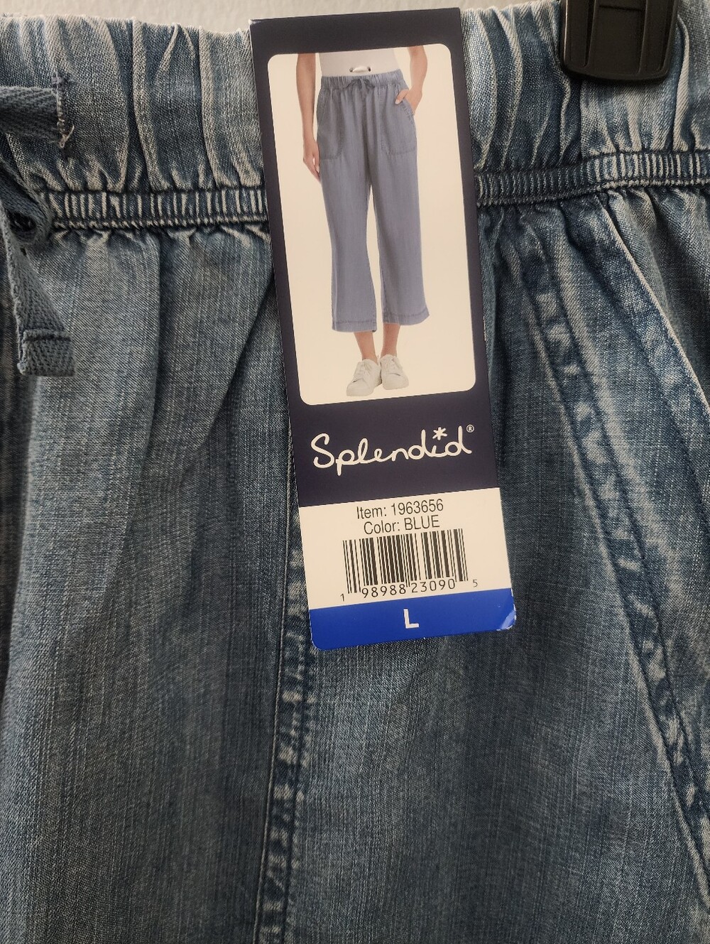 NWT CROPPED JEANS SIZE LARGE FLOWY LIGHT WEIGHT BY SPLENDID